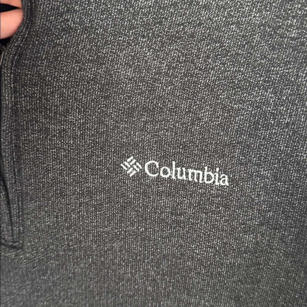 Columbia Men’s Gray Great Hart Mountain Fleece Quarter-Zip Pullover Large - Picture 3 of 6